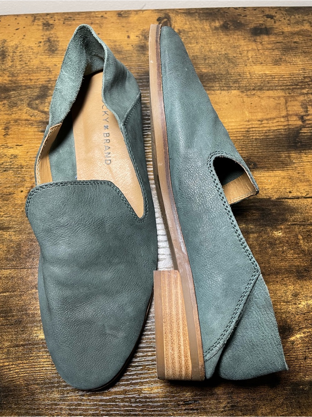 Lucky Brand Women’s  Leather Slip-On Loafers